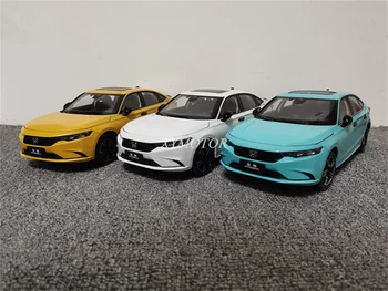 1/18 Для Honda INTEGRA 2022 Модель автомобиля из литого металла, синие/белые/желтые Детские игрушки, коллекция подарков, украшения, дисплей