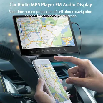 1 комплект многофункционального автомобильного мультимедийного FM-видеоплеера высокого разрешения, подключаемого и воспроизводимого, экран дисплея автомобиля, автоаксессуары