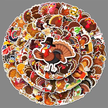 100 листов креативных поделок Индейка каракули Мультяшные наклейки с животными Чемодан Шлем Холодильник Наклейки для ноутбука Детская подарочная игрушка