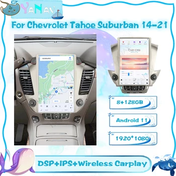 128 Г Автомагнитола Для Chevrolet Tahoe Suburban GMC Yukon 2014-2021 Android 11Stereo Приемник 2 Din GPS Навигация Carplay Головное Устройство