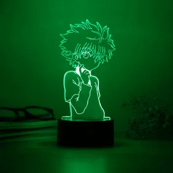 3D ночник с персонажем аниме, штатный охотник КИЛЛУА ЗАОЛДЕК, USB настольная лампа, подарок на день рождения, рождественский подарок, подарок на Новый год.