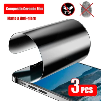 3ШТ Защитная Матовая Керамическая Пленка для iPhone 15 13 12 11 14 Pro Max 15 14 7 8 Plus X Xs Xr Full Cover Anti-spy Film