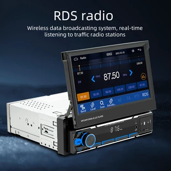 7-Дюймовое автомобильное стереосистемное радио, совместимое с Bluetooth, Беспроводной автомобильный мультимедийный плеер Carplay Android, автомобильный MP5-плеер с Wi-Fi, HD Сенсорный экран