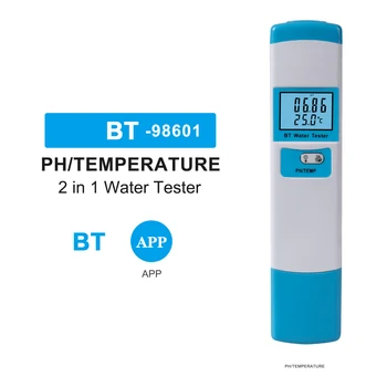 BT Тестер качества воды PH Измеритель температуры Тестовый прибор для марикультуры для питьевой воды Аквариум Аквакультура Плавательный бассейн