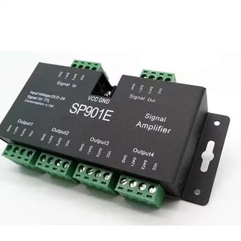 DC5V-24V Светодиодный Усилитель сигнала SP901E светодиодный SPI контроллер 4-канальный групповой Усилитель для WS2812 2811 dmx512 светодиодный пиксельный модуль magic strip