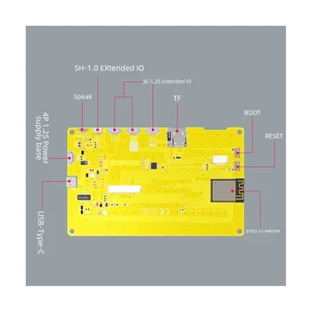 ESP32-S3 5-дюймовый IPS 800X480 RGB LCD TFT Дисплейный модуль HMI 8M PSRAM 16M Flash WIFI BT Smart Display MCU (С сенсорным управлением) 0