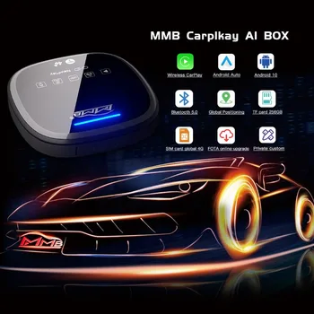 Joyeauto MMB Android 10 Carplay Ai Box Беспроводной Carplay Smartbox Mini Max Android AI Box 4 ГБ + 64 ГБ с SIM-картой
