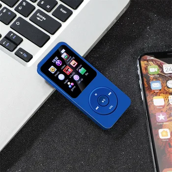 MP3-плеер с 1,8-дюймовым экраном, MP3 Walkman, совместимый с Bluetooth 5.0, поддержка 128 ГБ TF-карты с видео / диктофоном / FM-радио / электронной книгой