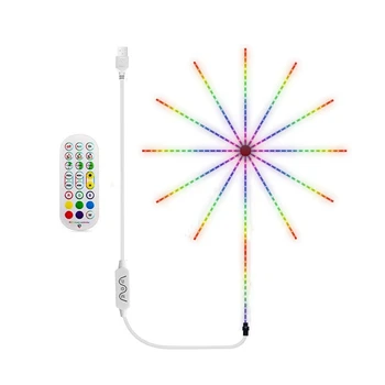 RGB Music Sound Sync Bluetooth APP Светодиодная Лента Smart Firework Led Night Light Для Домашнего Декора Спальни Подарок