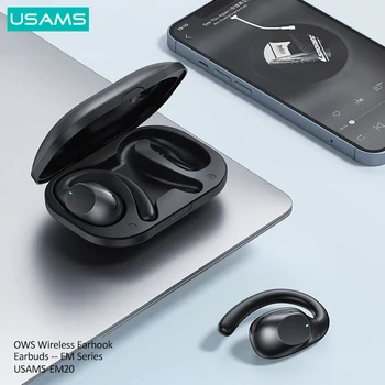 USAMS EM20 OWS Наушники-Заушники Bluetooth 5.3 Игровая Спортивная Гарнитура с Низкой Задержкой Hi-Fi Стерео Наушники С Шумоподавлением Для Бега 0