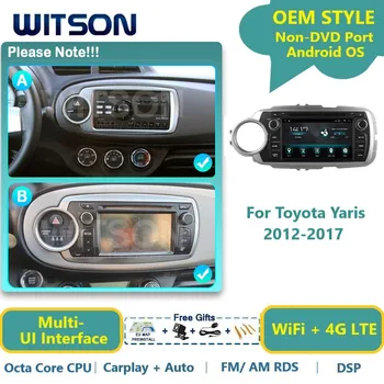 Автомагнитола WITSON Android 13 для Toyota Yaris 2012-2017 Car Raido GPS Navi Carplay Мультимедиа WiFi головное устройство автомобиля