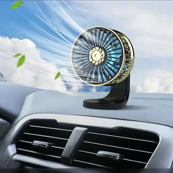 Автомобильный вентилятор F210 USB с многоугольным вращением, Двухмоторный вентилятор на лобовом стекле, настольный вентилятор, автоматический охладитель для домашнего офиса
