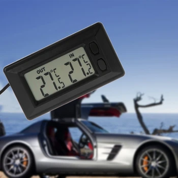 Автомобильный цифровой термометр 67JE с кабелем длиной 1,5 м Делает интерьер вашего автомобиля долговечным