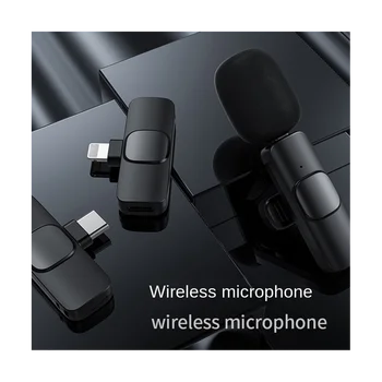 Беспроводной петличный микрофон, портативный мини-микрофон для записи аудио и видео для игр в прямом эфире, микрофон для мобильного телефона A
