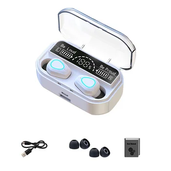 Беспроводные наушники Bluetooth G28 TWS, двойные стереонаушники, наушники с сенсорным управлением, шумоподавление басов (белый)