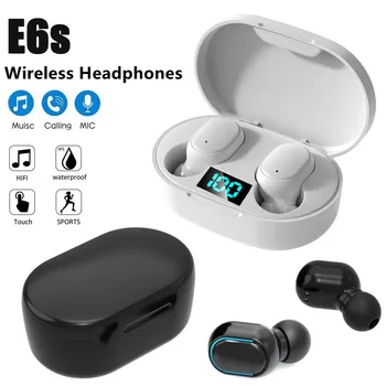 Беспроводные наушники TWS E6S 5.0 Bluetooth, наушники Hi-Fi, гарнитуры, спортивные мини-наушники с микрофоном, наушники