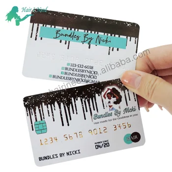 Визитная карточка из ПВХ с индивидуальным дизайном, подарочная карта с тиснеными номерами