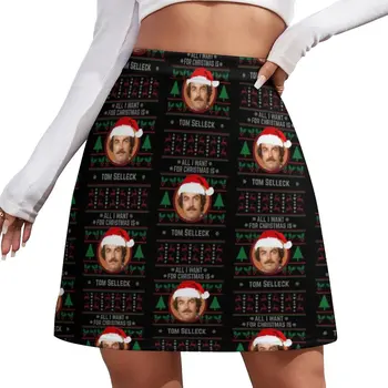 Все, что я хочу на Рождество, - это мини-юбка Тома Селлека, одежда в корейском стиле, женские комплекты юбок 2023 года, юбка миди для женщин
