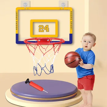Детские спортивные игрушки, набор баскетбольных колец с мячами и шариковым насосом, Подвесные портативные баскетбольные игрушки, детские игры для мальчиков и девочек