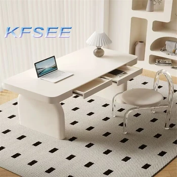 длина 160 см, кремовый стол Kfsee для офиса