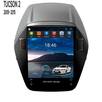 Для Tesla Style 2Din Android 12 Автомагнитола Для HYUNDAI TUCSON IX35TUCSON IX Мультимедийный Видеоплеер GPS Стерео Carplay DSP RDS