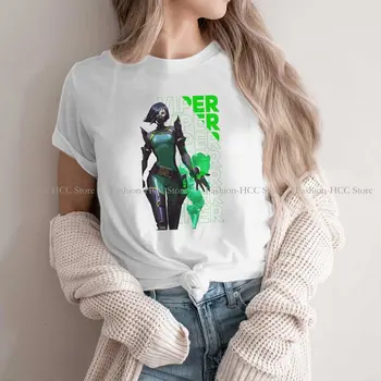 Женская футболка из полиэстера VALORANT Game, Viper, Крутые Зеленые Мягкие Свитшоты для отдыха, Новинка, Модная футболка