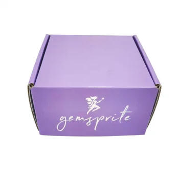 индивидуальный дизайн, индивидуальные глянцевые фиолетовые гофрированные шкатулки для ювелирных изделий с логотипом