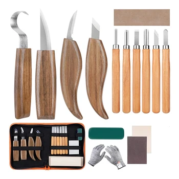 Инструменты для резьбы по дереву, набор для строгания, набор для деревообработки, роскошные наборы ложек и разделочных ножей для начинающих