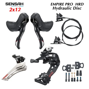 Комплект гидравлических дисковых тормозов для шоссейного велосипеда SENSAH EMPIRE PRO HRD Disc 2x12s, сплав гидравлических дисков 24s