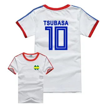Косплей Капитана Цубаса из аниме Tsubasa Ozora Nankatsu, футбольная рубашка с коротким рукавом для женщин и мужчин высокого качества 0