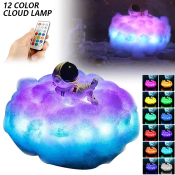 Красочный облачный Астронавт Light LED Galaxy Cloud Light 3D Эффект радуги Ночник с дистанционным управлением 12 цветов Подарок на день рождения