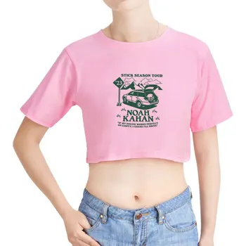 Летние футболки Noah Kahan с короткими рукавами до пупка, сезон открытых стиков, дышащие и тонкие сексуальные маленькие жилетки.