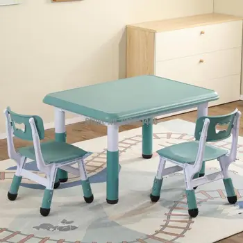 Набор для детского стола и стульев детский сад пластиковый игровой стол стол для еды и рисования подъемный детский письменный стол