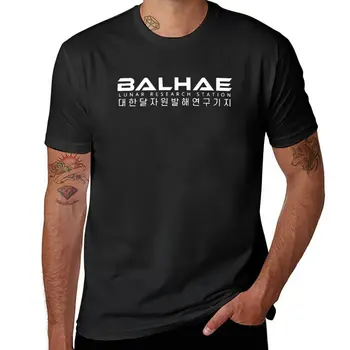 Новая футболка BALHAE STATION, топы больших размеров, спортивная рубашка, футболки для тяжеловесов, спортивные рубашки, футболки для мужчин