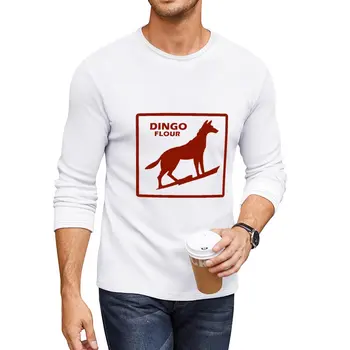 Новая футболка с длинными рукавами Dingo Flour, новая версия футболки, мужская одежда, футболка, мужская одежда хиппи, мужская футболка с рисунком
