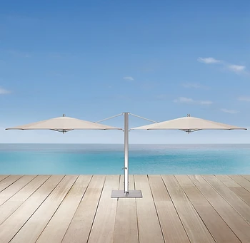 Открытый прямоугольный пляжный зонт водонепроницаемые двойные консольные зонты