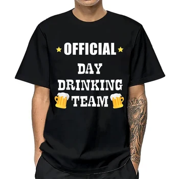 Официальная футболка Day Drinking Team, футболка с пивом и алкоголем, мужская футболка, модная мужская футболка с коротким рукавом для мужчин, топы и тройники для мужчин для отдыха