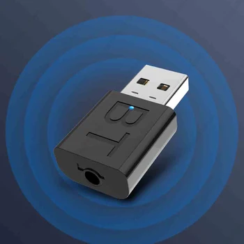 Передатчик и приемник 2 В 1, совместимый с Bluetooth аудиоприемник 5.0, беспроводной адаптер Mini 3,5 Мм AUX Стерео для ПК автомобиля