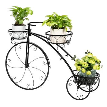Покрасить подставку для растений Bicycle Shape 3 в черный цвет