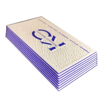 Роскошный дизайн логотипа на заказ, печать с тиснением, Хлопчатобумажная бумага 600 гсм, Текстурированный картон, имя, визитная карточка
