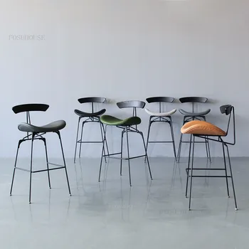 Скандинавский барный стул в индустриальном стиле, муравьиный барный стул, Ресторанные стулья, высокие табуреты, барные стулья с домашней спинкой, обеденный стул A