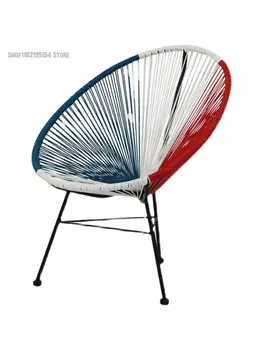 Скандинавский Одноместный стул из кованого железа, стул Cany, Чайный столик Для творческого отдыха на открытом воздухе, маленькие столики и стулья на открытом воздухе