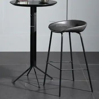 Современная мебель Ретро Барный стул Скандинавский Креативный дизайн Гитара Одиночный высокий стул Модная Стойка кассира Кафе Барные стулья
