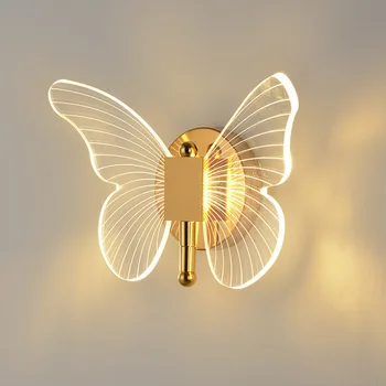 Современная Хрустальная настенная лампа для гостиной Креативные Зеркальные настенные светильники Прикроватные лампы для спальни Светодиодное освещение крыльца, эркера, лестницы для учебы