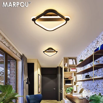 Современный светодиодный потолочный светильник MARPOU для коридора, лестницы, входа на чердак, Квадратное / круглое внутреннее освещение, светильники в стиле простоты.