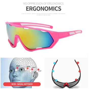 Спортивные очки UV400 с антибликовым покрытием, очки для верховой езды, велосипедные солнцезащитные очки для катания на горных велосипедах, очки