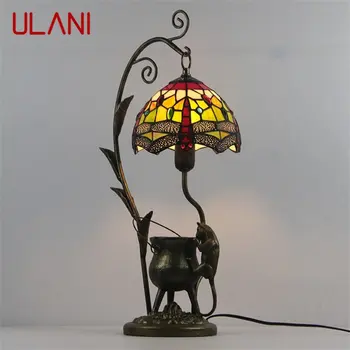 Стеклянная настольная лампа ULANI Tiffany LED, современный креативный дизайн, новинка, настольная лампа для декора дома, гостиной, прикроватной тумбочки в отеле