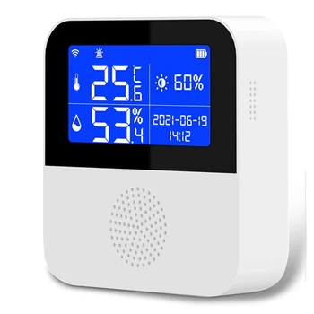 Умный Термометр-гигрометр, Wifi-Монитор температуры и влажности с 2,9-дюймовым ЖК-дисплеем, измеритель влажности в помещении