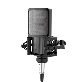Универсальный С фильтрующим экраном, Антивибрационный кронштейн, профессиональный Прочный для микрофонов, Амортизирующее крепление, снижающее уровень шума, Устойчивый к пластику.