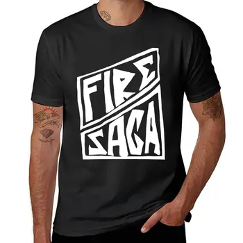 Футболка Fire Saga, спортивная рубашка, футболки с кошками, аниме, топы больших размеров, мужские футболки с графическим рисунком.